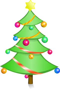 a christmas tree with ornaments on it