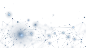 a white background with blue lines and dots