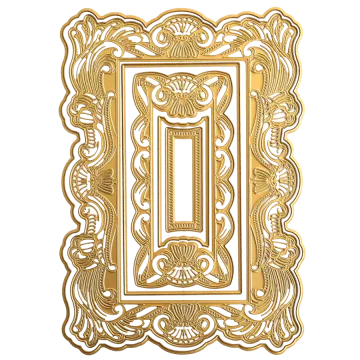 a gold frame with an ornate design