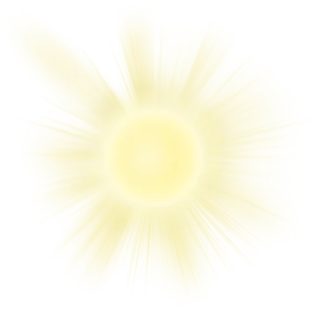 a bright yellow sun on a white background