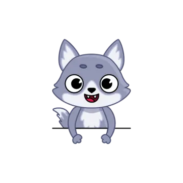 a cartoon cat with big eyes sitting on the floor