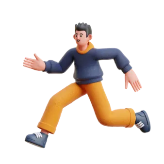 a toy is running on a white background