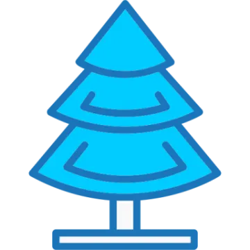a blue christmas tree