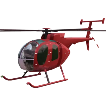 a red helicopter on a white background