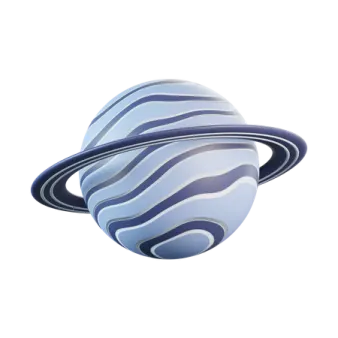 an image of a blue and white sphere