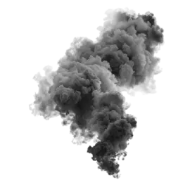 black smoke on a white background