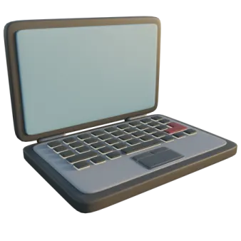 an open laptop computer
