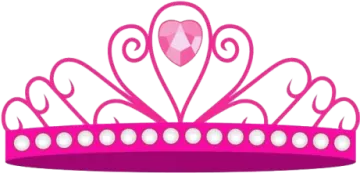 a pink crown with pearls on it