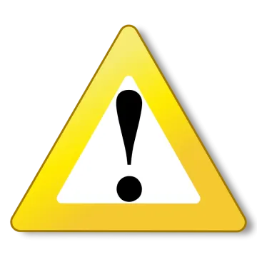 a yellow triangle with a question mark on it