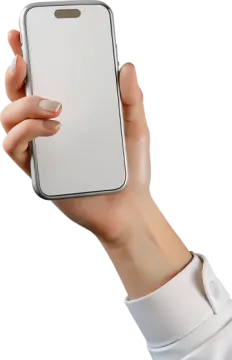 a woman's hand holding an iphone
