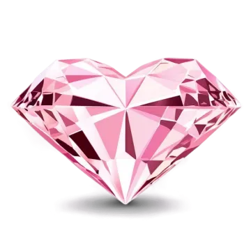 a pink diamond on a white background
