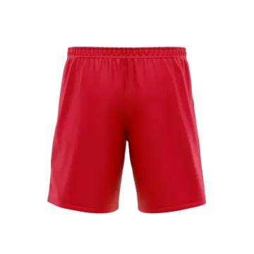 a red soccer shorts on a white background
