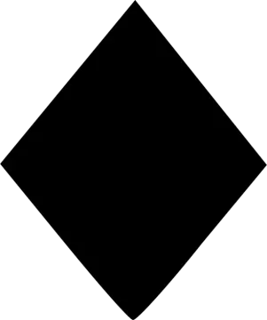 a black and white diamond shape