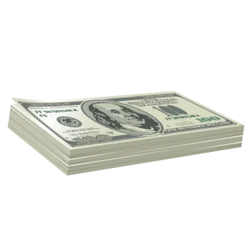 a stack of one hundred dollar bills