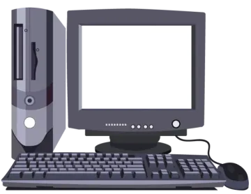 an old computer with a mouse and keyboard