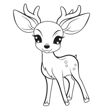 how to draw a baby deer