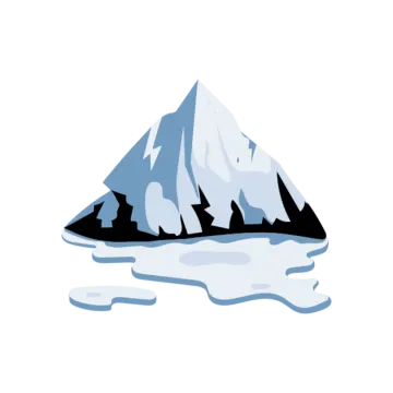 an iceberg on a white background
