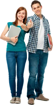 a man and woman standing next to each other people