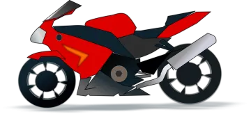 a red and black motorcycle