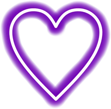 a purple heart on white background