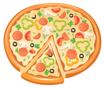 a pizza with different toppings on it