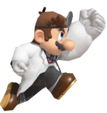 a cartoon character in a suit and tie running