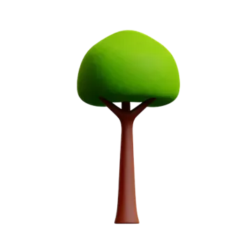 a green tree on a white background