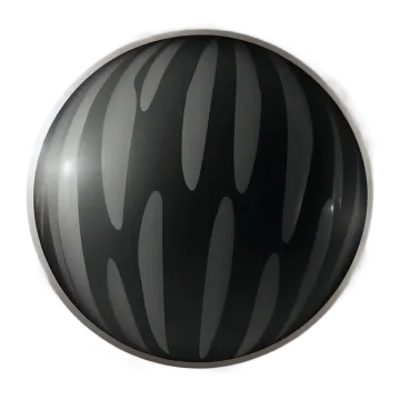 a black and white ball on a white background