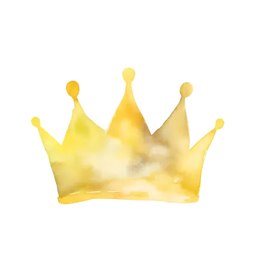 a watercolor drawing of a crown