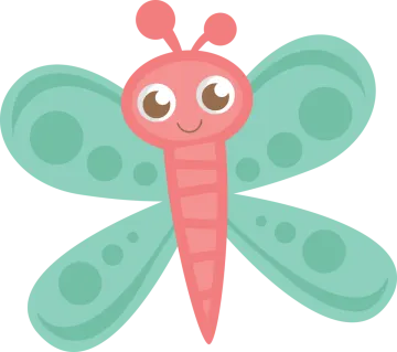 a pink dragon with green wings