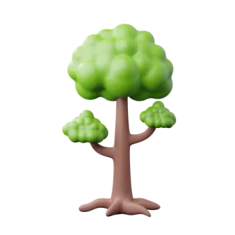 a green tree on a white background