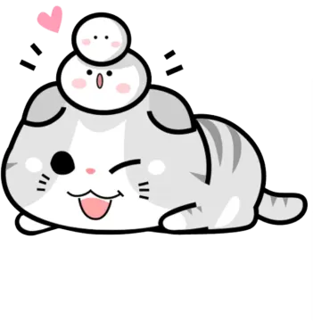a gray and white cat laying down on the ground