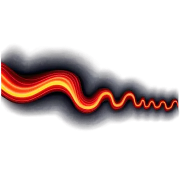 a red and yellow flame on a white background