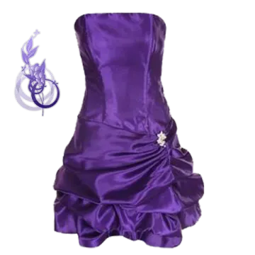 a purple dress on a white background