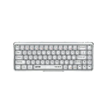 a computer keyboard with white keys and numbers
