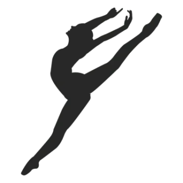 a black and white silhouette of a dancer