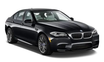 a black bmw car on white background