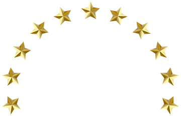 a gold star frame