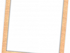 a wooden frame with a white background