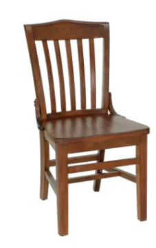 a wooden chair on a white background