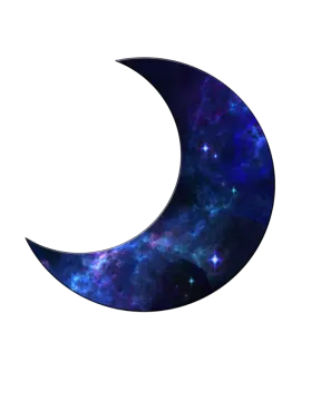 a blue moon with stars in the background