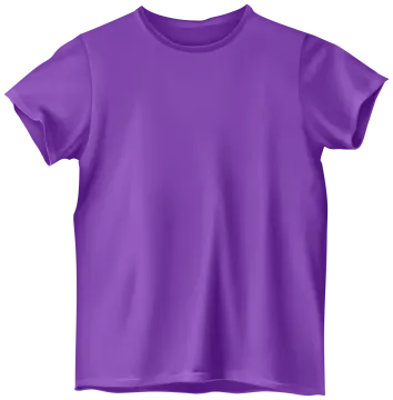 a purple t - shirt on a white background