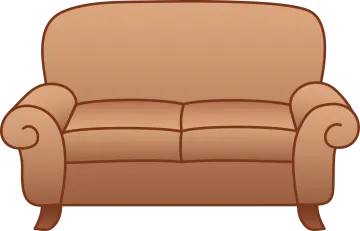 a brown leather couch