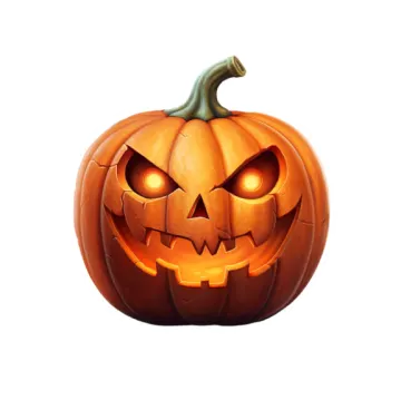a halloween pumpkin on a white background