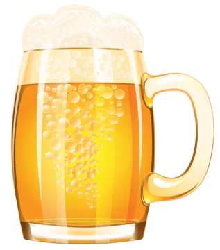 a mug of beer with bubbles
