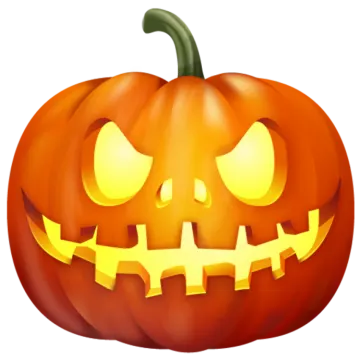 a halloween pumpkin with glowing eyes