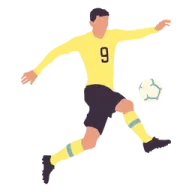 a soccer player with a ball in his hand