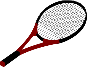 a tennis racket on a white background