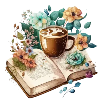 a cup of coffee on top of an open book