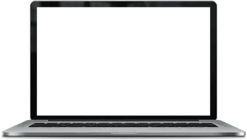 a laptop computer with a blank screen